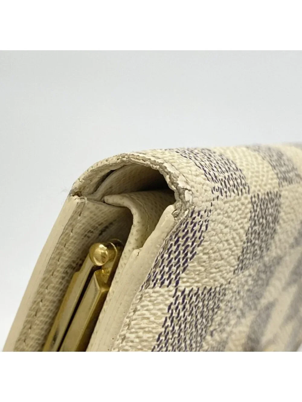 Louis Vuitton Wallet Damier Azur Portefeuille Viennois White
